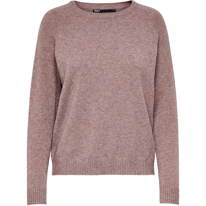 Жіночий в'язаний светр ONLY ONLLESLY Rose Brown (XXL) — м'який трикотажний пуловер кольору рожево-коричневий