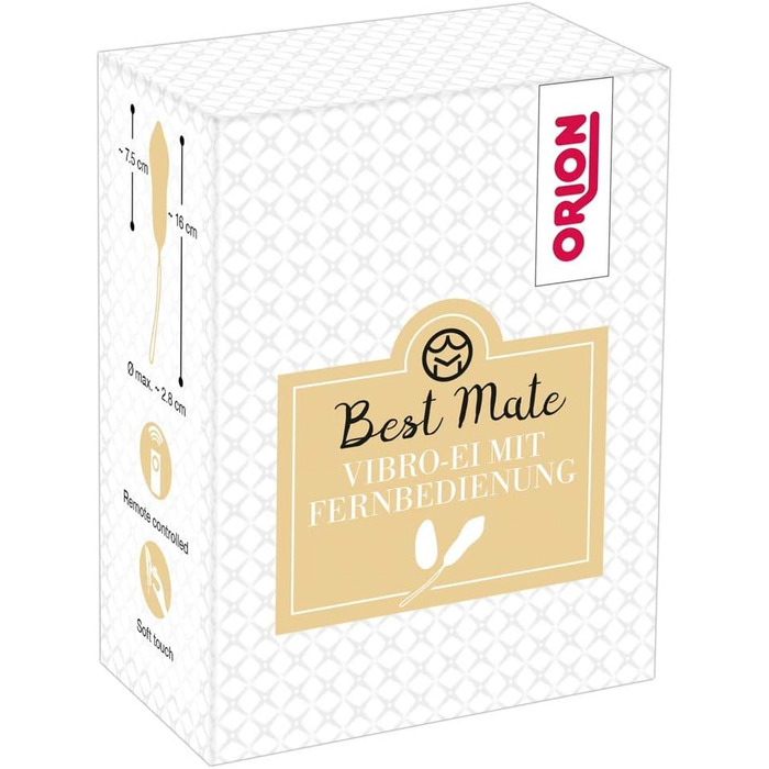 ORION Bullet-Ei - інтимний масажер для жінок та чоловіків, 7 режимів вібрації, з петлею та пультом керування, мідний дизайн, чорний колір