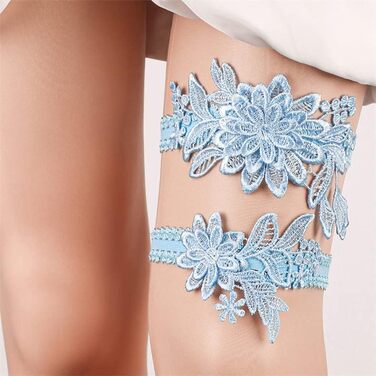 Жінські мереживні стрічки-тримачі для панчіх YUEKOPOU. Весільні стрічки-тримачі, 1 пара. Ідеально для вечірки, косплею, прому.