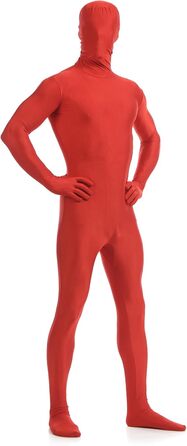 Танцювальний комбінезон-боді Leemqcyа з маскою, червоний, S (145-155см)