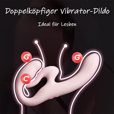 Вібратор для пар Jixaxe Doppelkopf з реалістичного силікону, 5 режимів, пульт дистанційного керування, стимулятор G-точки та клітора, секс-іграшка для жінок та лесбійок