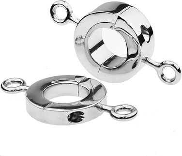 Металевий кільце для статевого члена з шкіряними наручниками, розтягувач яєчок, вага для яєчок, для чоловіків. Іграшки для дорослих, BDSM, Бондаж