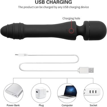 Вібратор Doppelkopf 2-в-1 з 10 режимами вібрації та функцією нагріву, JFRong - масажер для G-точки та клітора, водонепроникний, перезаряджається, для жінок