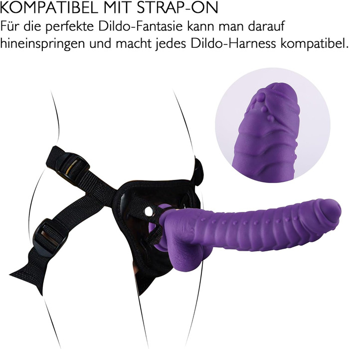 Реалістичний дилда для жінок 22 см, MOCOYA з сильним присоском, іграшки для дорослих, дилда для вагінального та анального використання (чорний, фіолетовий)