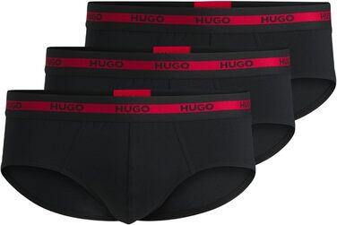 Чоловічі труси Hugo (XL, чорний) з логотипом Triple Planet, 3 шт. з бавовни