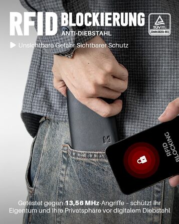Чоловічий гаманець зі смарт-відділенням, RFID-захистом та вікном для фото, портмоне з монетницею та 6 слотами для карт (Чорний/Помаранчевий)