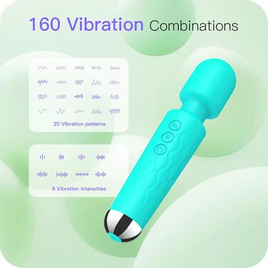 Вібратор дилда для жінок, G-точка, стимуляція клітора, 8 режимів, набір вібраторів, стимулятор клітора (Рожевий, Синій)