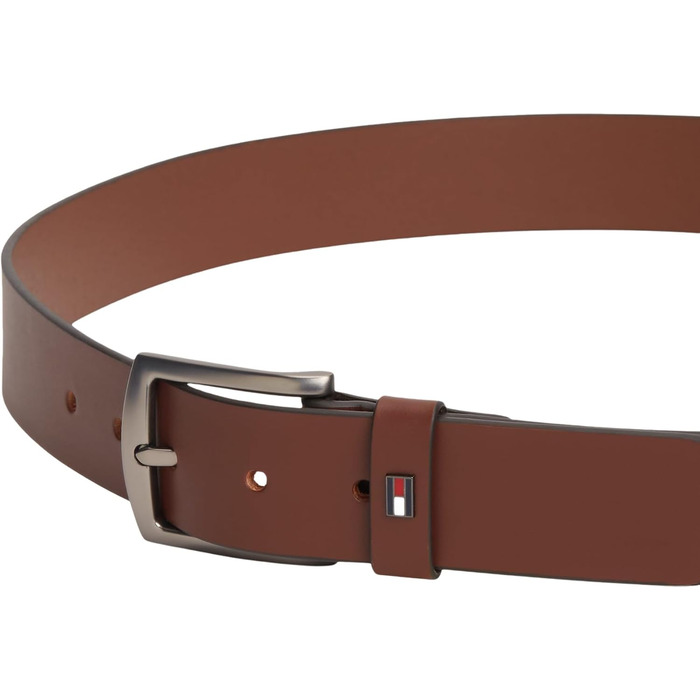 Шкіряний ремінь чоловічий Tommy Hilfiger Denton, 3.5 см, коричневий (Winter Cognac)