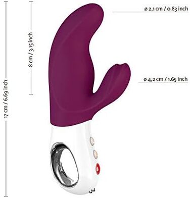 Вібратор для жінок Rabbit MISS BI (фіолетовий) - вібратор-зайчик, дildo з 100% медичного силікону