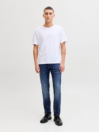 Чоловічі джинси Jack & Jones Slim Fit JJIGLENN синього кольору, денім, 34W/32L