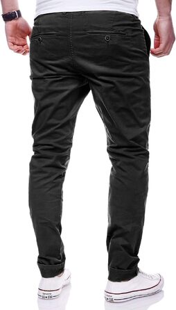 Чоловічі базові штани чинос Rello & Reese Regular Slim-Fit, стрейч, чорні (C-3001, 31W / 30L)