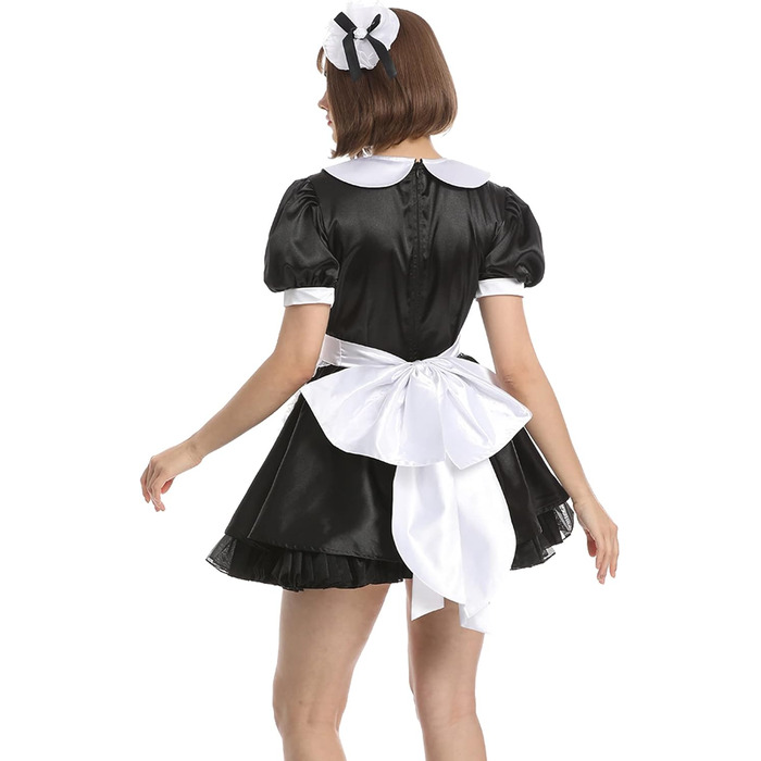 Сукня горничної Sissy French Maid чорного кольору з атласною стрічкою, чорний колір