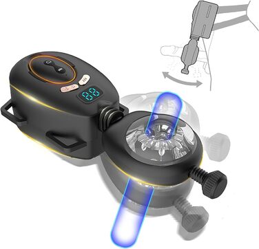 Мастурбатор з 9 режимів вібрації та рухів для чоловіків, іграшка для дорослих з реміннем для рук, інтимна іграшка для інтенсивної стимуляції LZYLWC