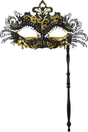 Маска для обличчя на паличці, вечірка, випускний, маскарад, сцена, косплей, реквізит, маска на половину обличчя для жінок, мереживна маска (червона)