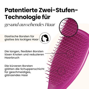 Щітка для волосся Tangle Teezer Ultimate Detangler для вологого та сухого волосся, розплутувальна щітка для всіх типів волосся, Raspberry Pink