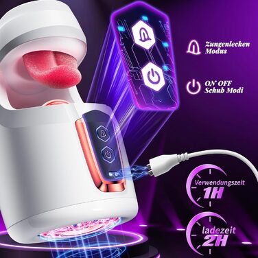 Електричний мастурбатор для чоловіків: стимуляція, оральний секс, 10 режимів, тренажер для пеніса