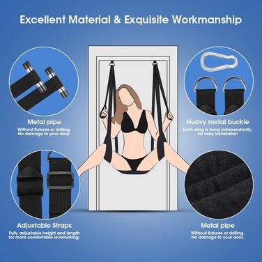 Секс-гойдалка для пари 360° з обертанням, BDSM, ремені, стійка - преміум якість