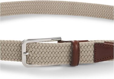 Чоловічий тканинний ремінь BOSS Clorio Sz30 з шкіряними деталями, бежевий, 110 см