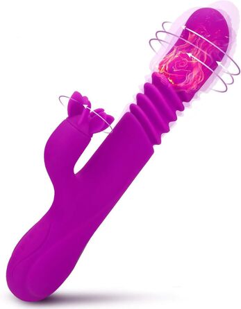 Вібратор жіночий TYDAY з 7 режимами вібрації та 3 режимами розтягування, нагрівається до 40°, подвійний мотор, функції ротації та розширення