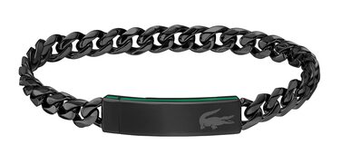 Чоловічий браслет Lacoste Baseline з ланцюжком, сталь, колір чорний
