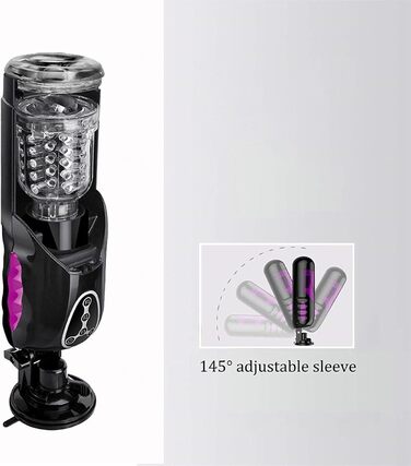 Автоматичний мастурбатор для чоловіків з 10 режимами ротації та телескопічною конструкцією, нагрівання