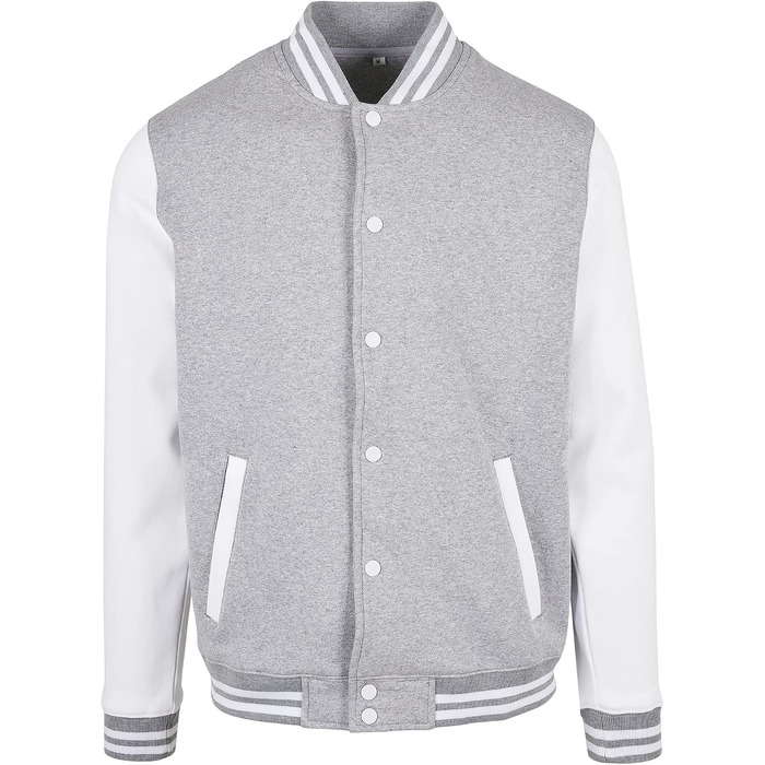 Чоловічий бомбер Build Your Brand Bb004-basic College Jacket, чорно-білий