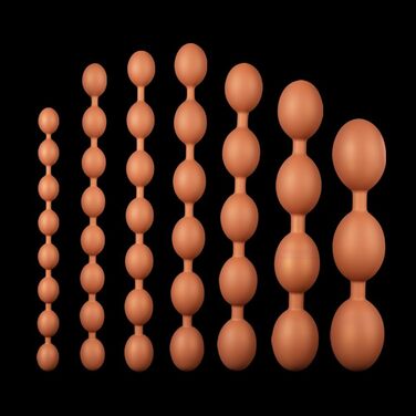 Анальні кульки Jomyu з ланцюжком, м'який силікон. Комплект анальних кульок, плагінів та вагінальних кульок. Для чоловіків та жінок.