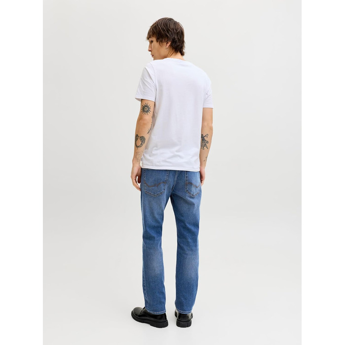 Чоловічі джинси Jack & Jones JJIClark Basic Straight синього кольору, прямий крій, Blue Denim (32W / 32L)