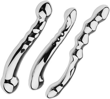 Анальний плаг з нержавіючої сталі GUYOS Doppelkopf для стимуляції G-точки та простати, 710г