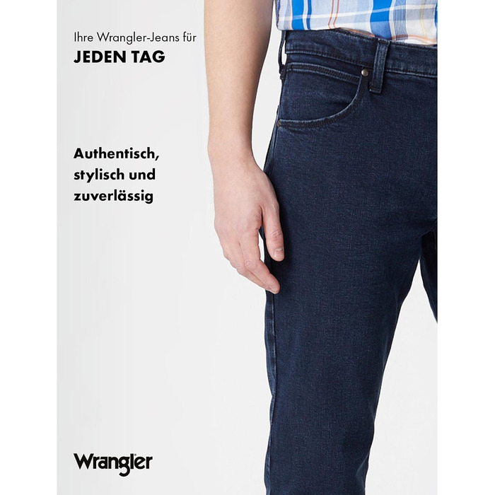 Чоловічі джинси Wrangler Regular Fit Regular - середня посадка, синьо-чорні, W34 L32