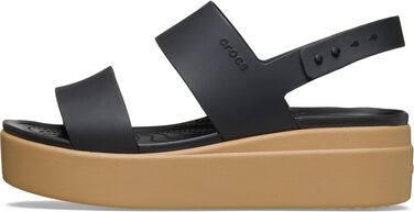 Жіночі сандалі-платформи Crocs Brooklyn Cuña Baja, чорний колір (Black Cashew), розмір 39/40 EU