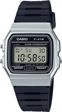 Наручний годинник Casio F-91WM унісекс, сріблястий