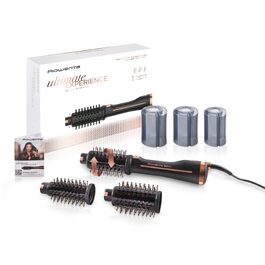 Стайлер-фен 2-в-1 Rowenta Ultimate Experience CF9620F0 з іонізацією та 3 насадками-щітками, Pro Keratin, чорний/рожеве золото
