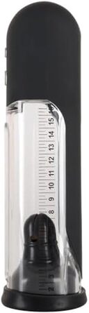 Автоматичний пеніс-насос Rebel - автоматичний пристрій для ерекції, регульований вакуумний тиск, функція зливу, шкала вимірювання, прозорий/чорний колір