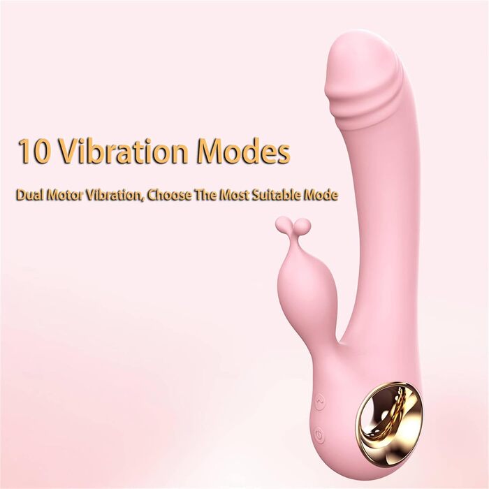 Вібратор Rabbit Realistische Вібратори для жінок: стимуляція клітора та G-точки, 10 режимів, тихий, темно-зелений