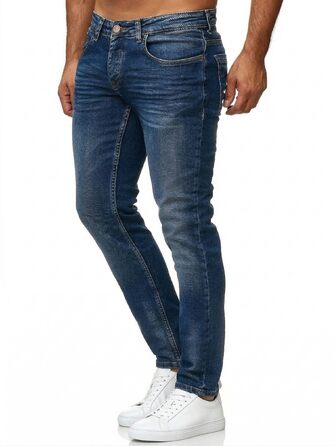 Чоловічі джинси Tazzio Slim Fit з ефектом Stretch, дизайнерські денімові штани синього кольору, модель 16533 (36W / 36L)