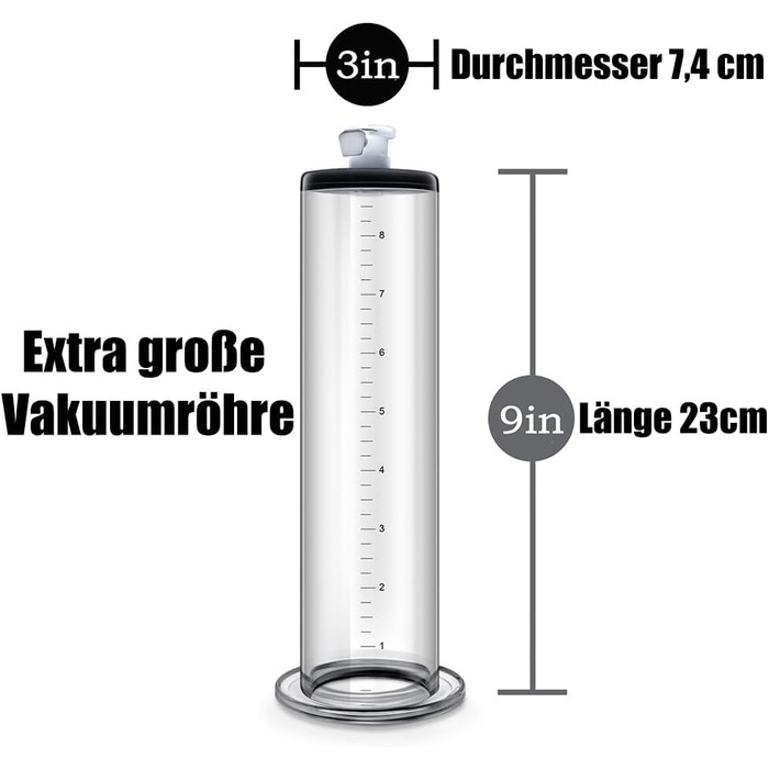 Вакуумна помпа для збільшення статевого члена Lmgoc XXL - 23 см, 7.4 см - для чоловіків