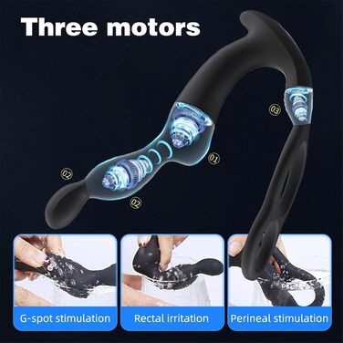 Вібратор для чоловіків для стимуляції простати з кільцем, 10 вібрацій - анальний вібратор для чоловіків