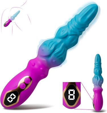 Вібратор для дорослих Monster Dildo з 9 режимів вібрації та LED-дисплеєм, 24 см, для жінок та чоловіків, набір вібраторів з стимуляцією клітора та анальним отвором