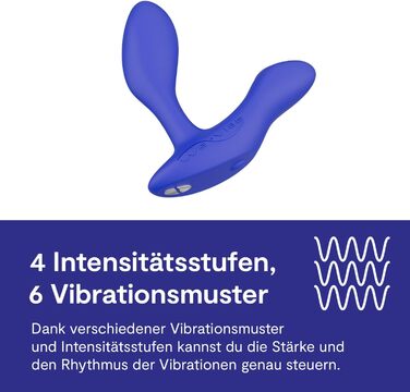 We-Vibe Vector: Масажер простати та перинеума для чоловіків - анальний секс-іграшка з пультом дистанційного керування - Bluetooth, силікон, блакитний