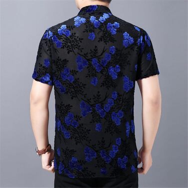 Чоловіча футболка з квітковим принтом, червона, обтислого крою, для клубів, весна, розмір EU L (77-85 кг)