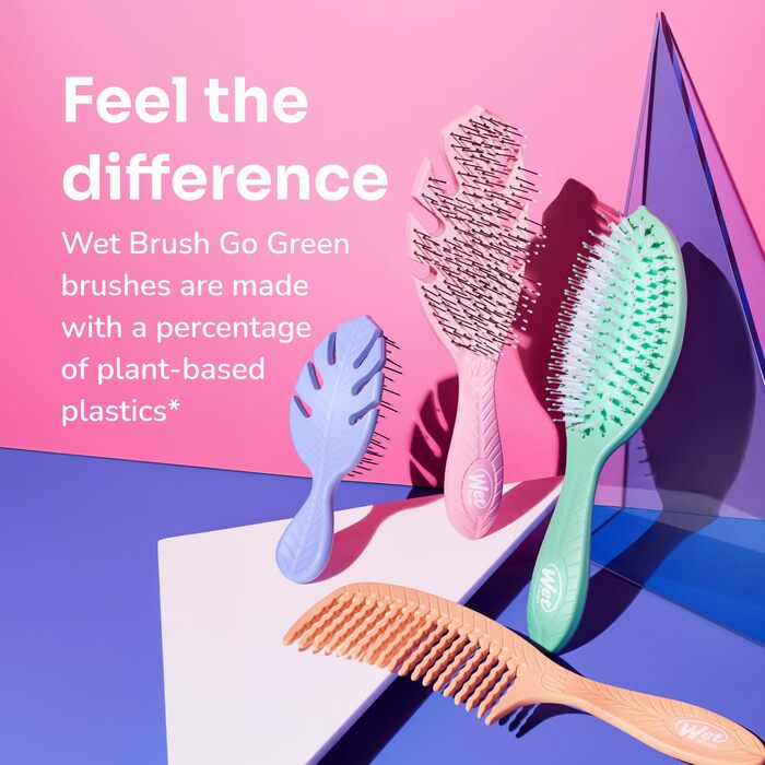 Гребінець-розплутувач Wet Brush Go Green Detangler, екологічний (Plant Based), сірий — для всіх типів волосся