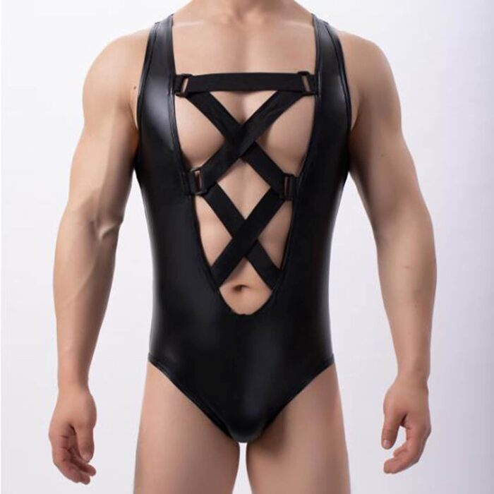 Чоловічий боді для боротьби SRZYMJ: спортивний, зручний, для тренувань та змагань, колір чорний, розмір L