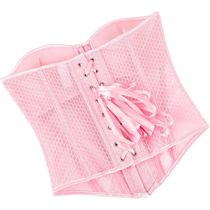 Топ-корсет жіночий Ренесанс з сітчастими вставками для вечірніх образів – побачення, осінні образи, милий топ для вечірки, клубу, бретельний топ з корсетним шнуруванням (#02-рожевий, XS)