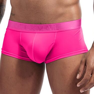 Чоловіча труси боксер з м'якої тканини, дихаюча, ретро-стиль, 7 шт. в упаковці, рожевий XL