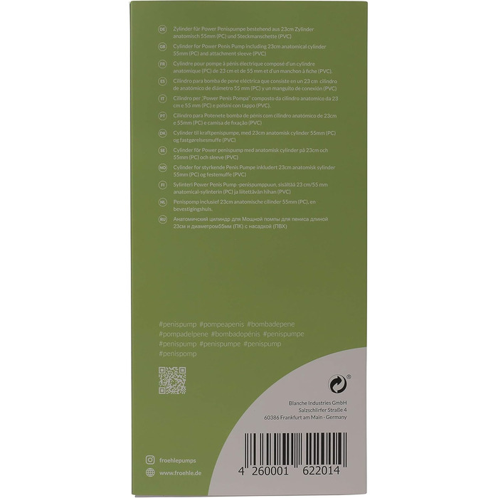 Електрична чоловіча помпа Fröhle PP020, прозора (1 шт.)