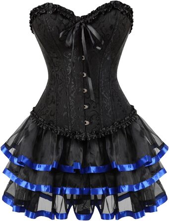 Корсетне плаття Moulin Rouge в готичному стилі, спідниця, великі розміри S-3XL, комплект, колір цегляний