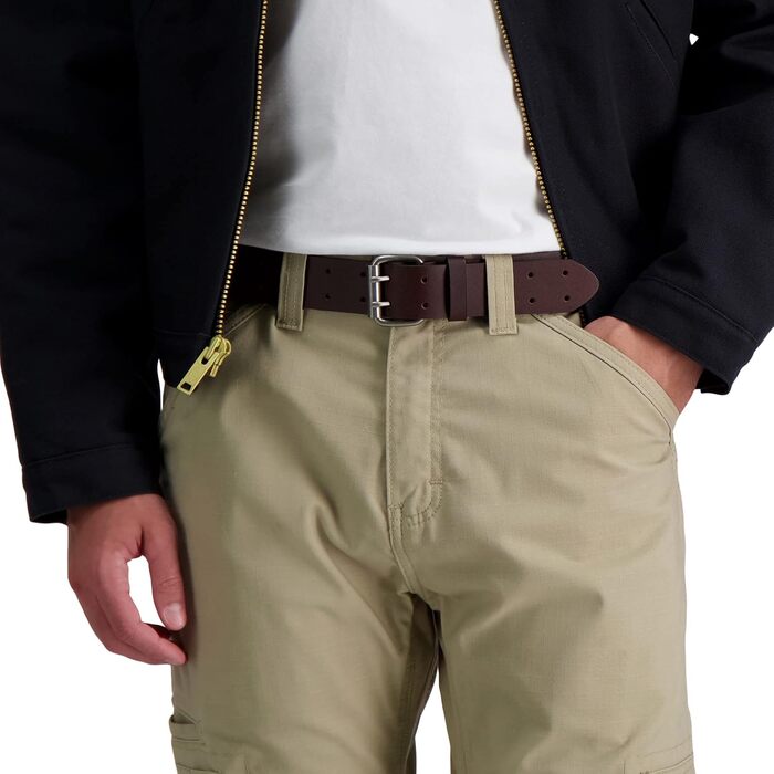 Чоловічий шкіряний ремінь Dickies з подвійною шпилькою, коричневий, розмір 42