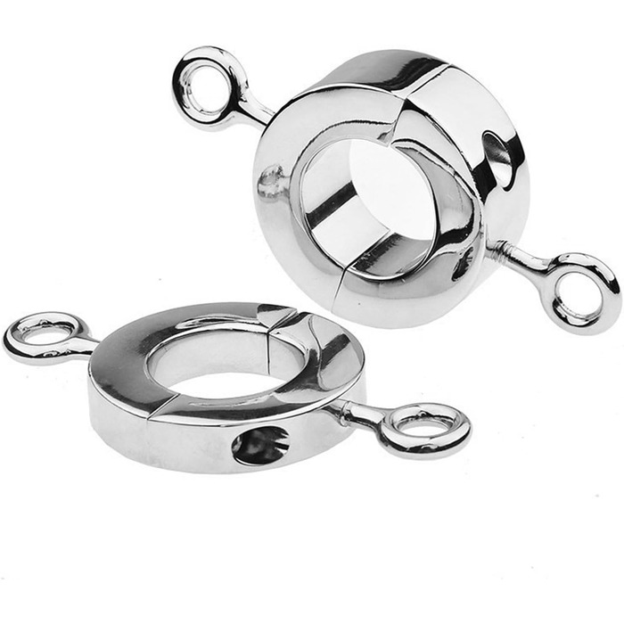Металевий кільце для статевого члена з шкіряними наручниками, розтягувач яєчок, вага для яєчок, для чоловіків. Іграшки для дорослих, BDSM, Бондаж