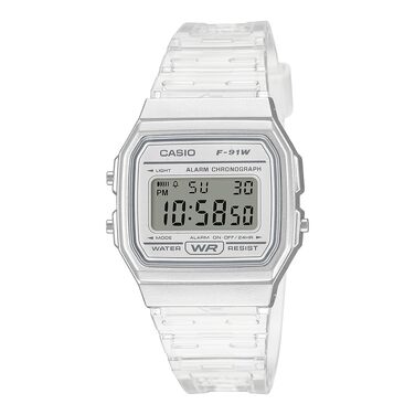 Цифровий унісекс годинник Casio Collection у прозорому корпусі